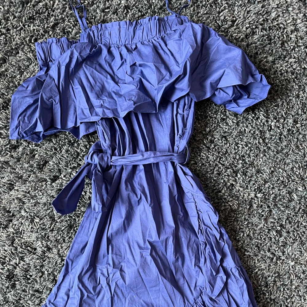 whowhatwear blue xs brand new wrap dress